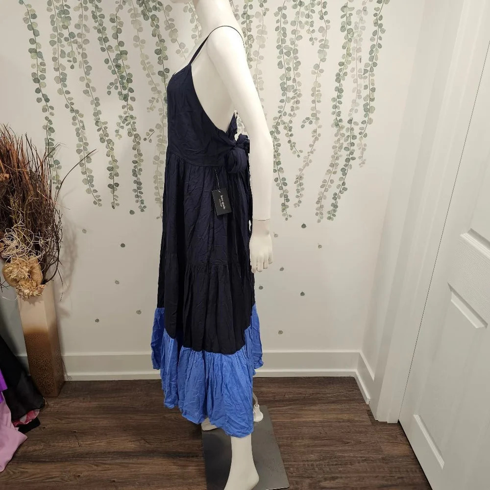 Kate Spade Tiered Cover Up Dress - Color Block Sz L - Picture 6 of 11